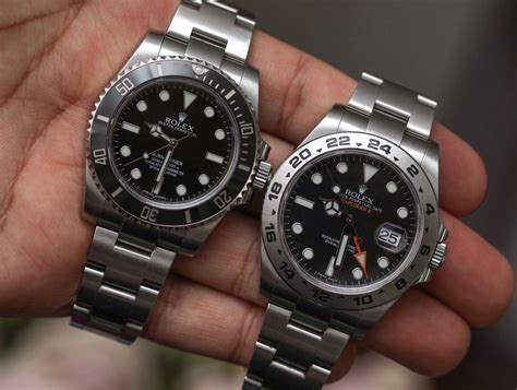 rolex explorer 40mm vs submariner